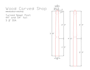 Turned Newel Post Plan