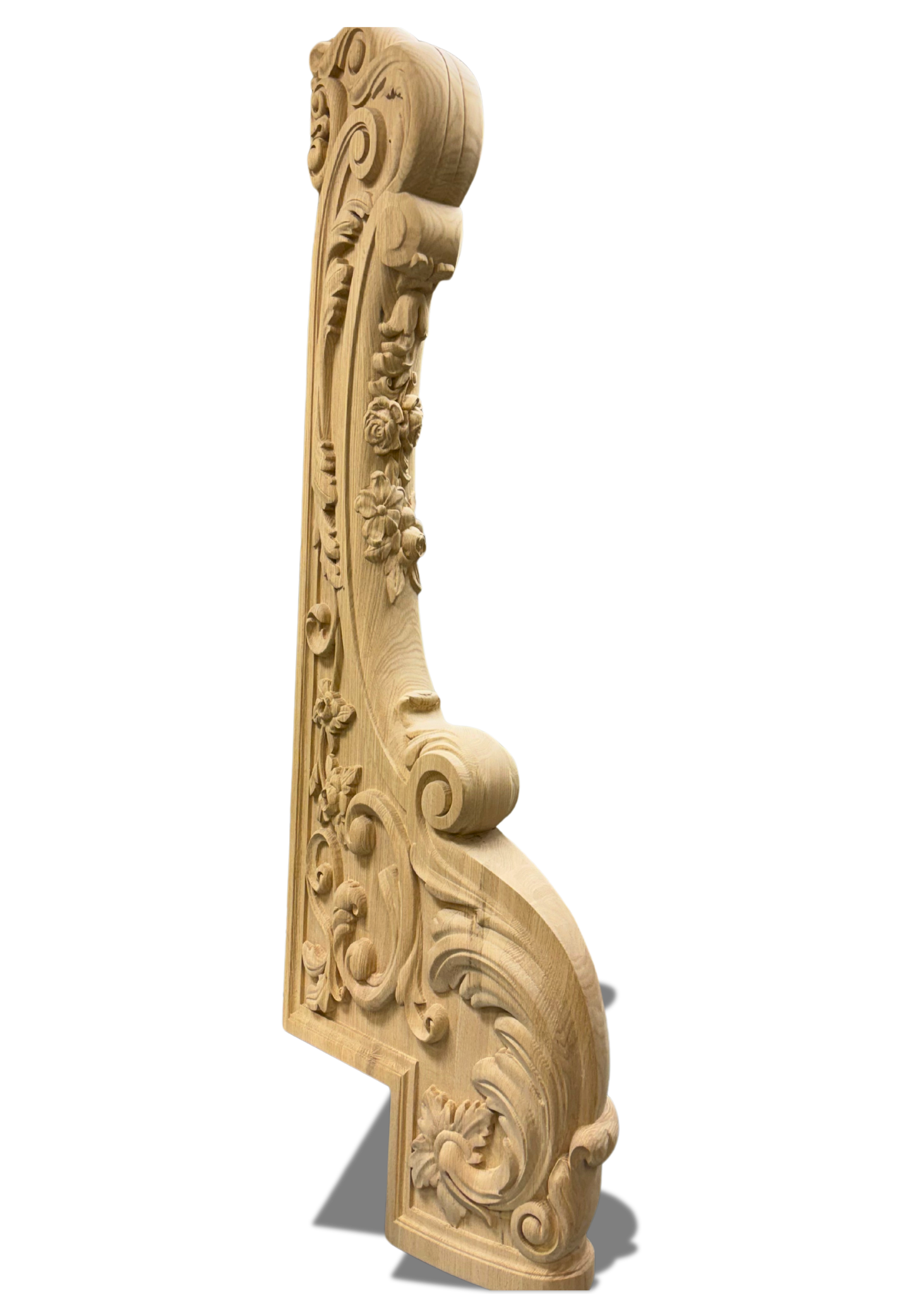 Big Intricately Carved Newel Post.