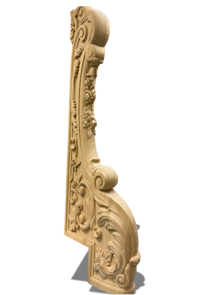 Big Intricately Carved Newel Post.