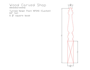 Turned Newel Post NP040