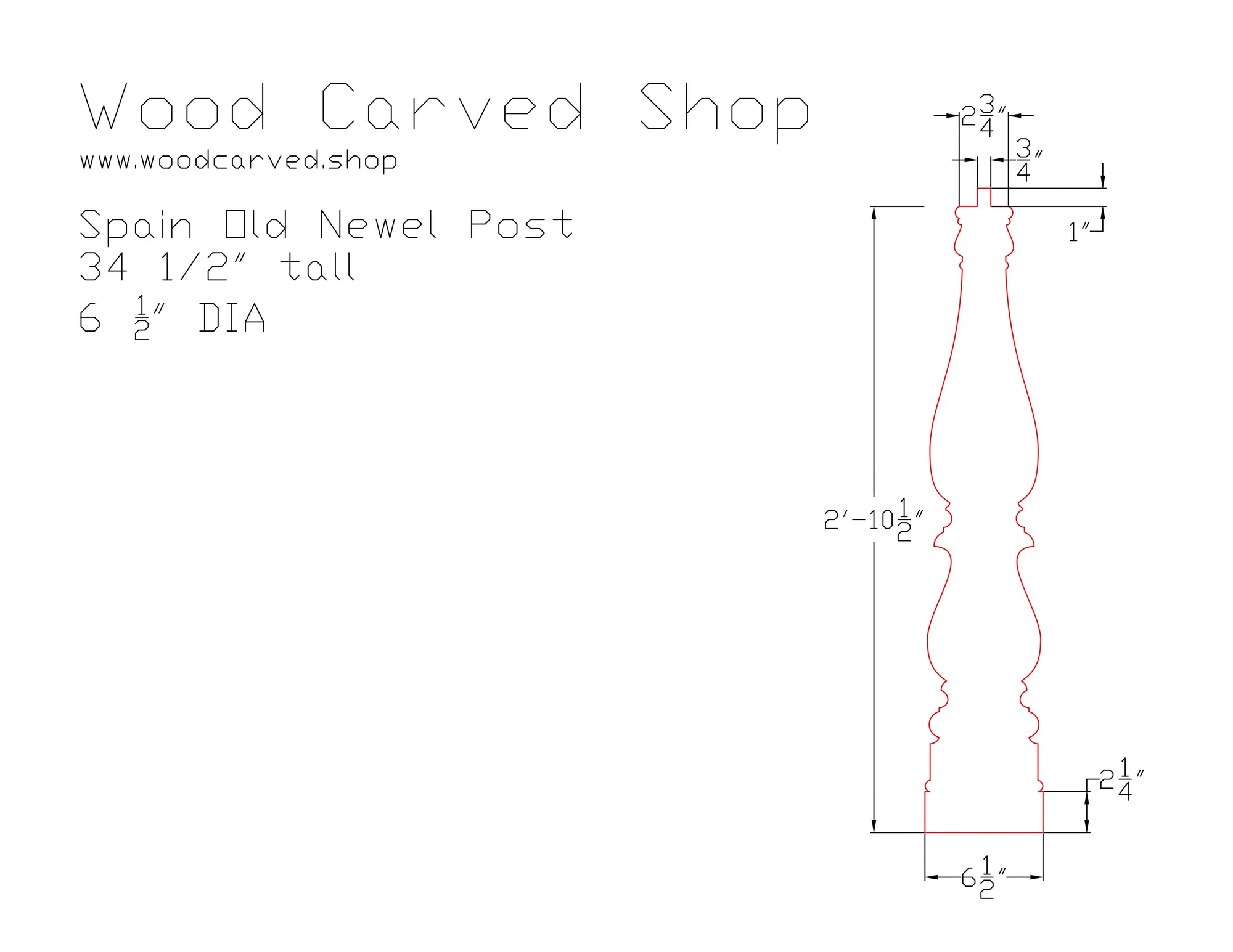 Spain Old Newel Post Draft