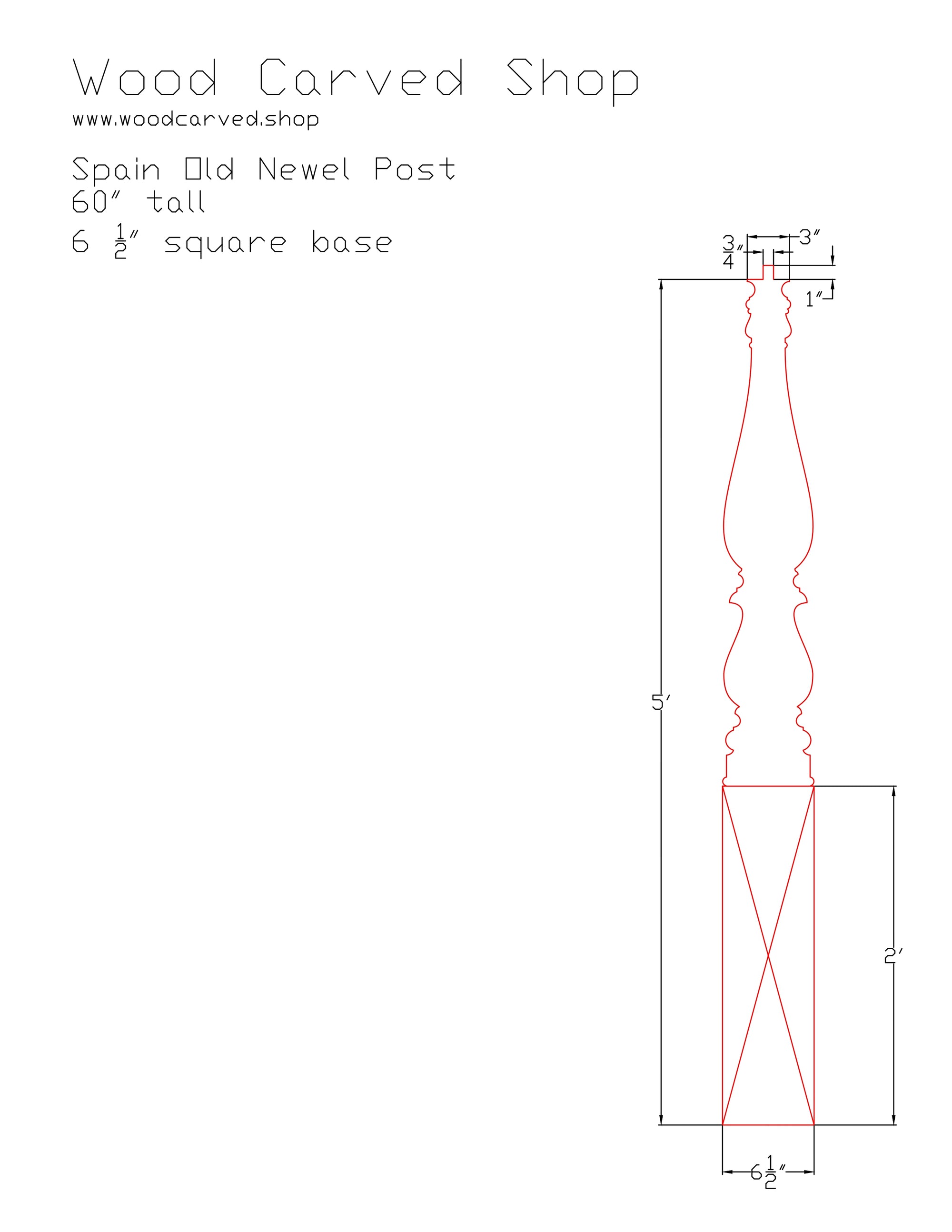 Spain Old Newel Post NP026