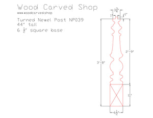 Turned Newel Post. NP039