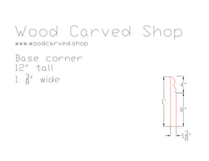 Custom order. Baseboard blocks and corners in Poplar. 80 pcs.