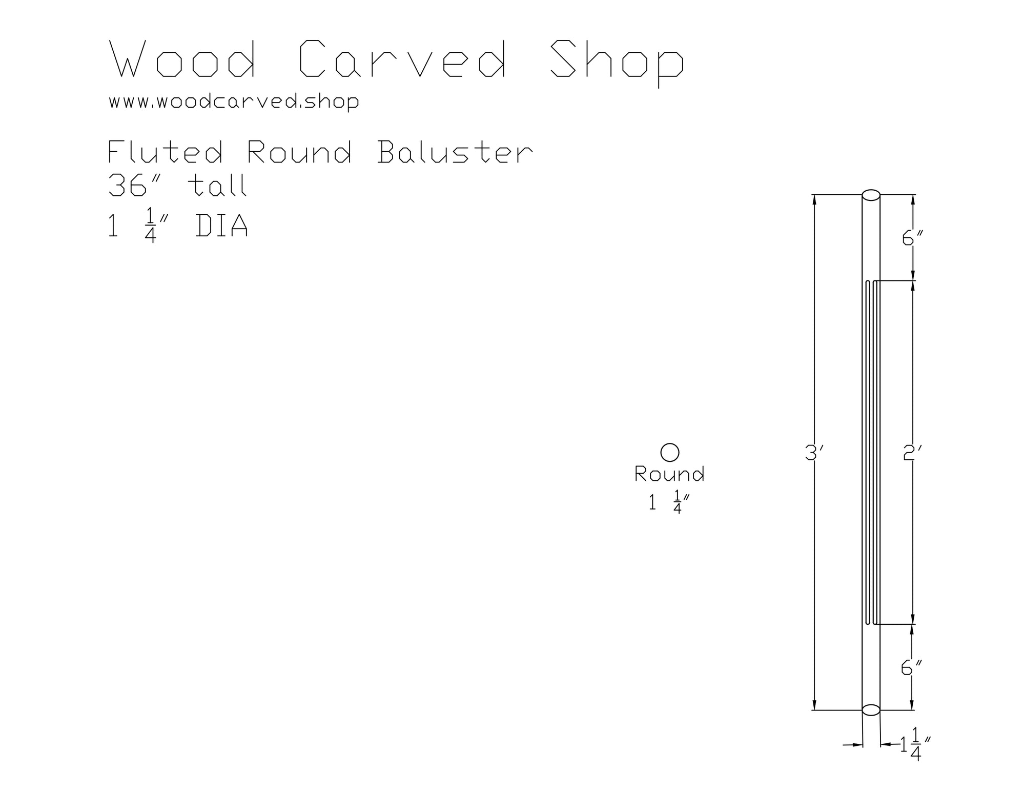 Fluted Round Baluster