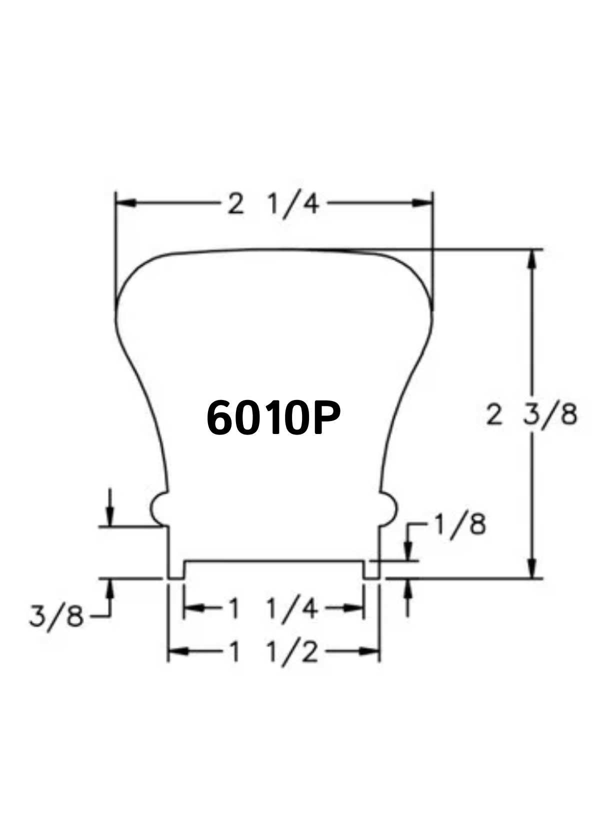 Plowed Traditional Handrail With Fillet 6010P