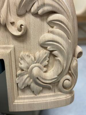 Big Intricately Carved Newel Post.