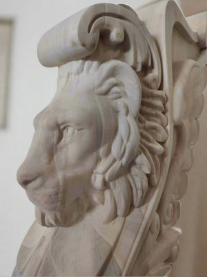 Big Lion Head Newel Post