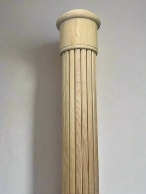 Carved Fluted Colonial Newel Post