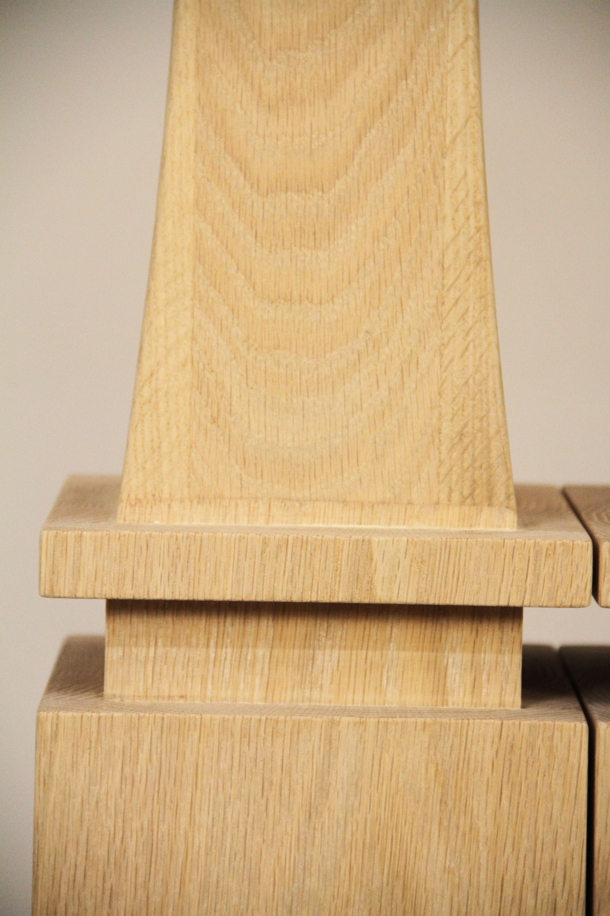 Carved Modern Newel Post Zoomed