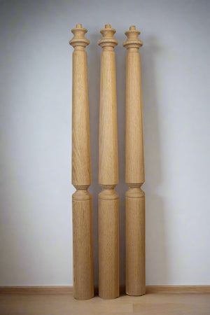 Wood Carved Turned Newel Posts