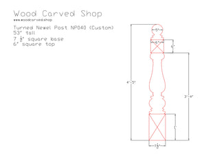 Turned Newel Post NP040