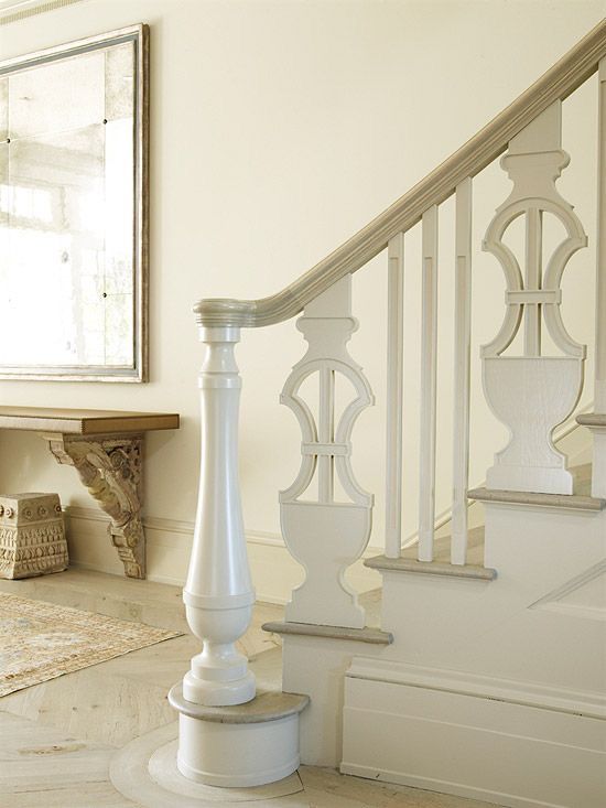 Custom order. Round Classic Newel Post and Balusters.