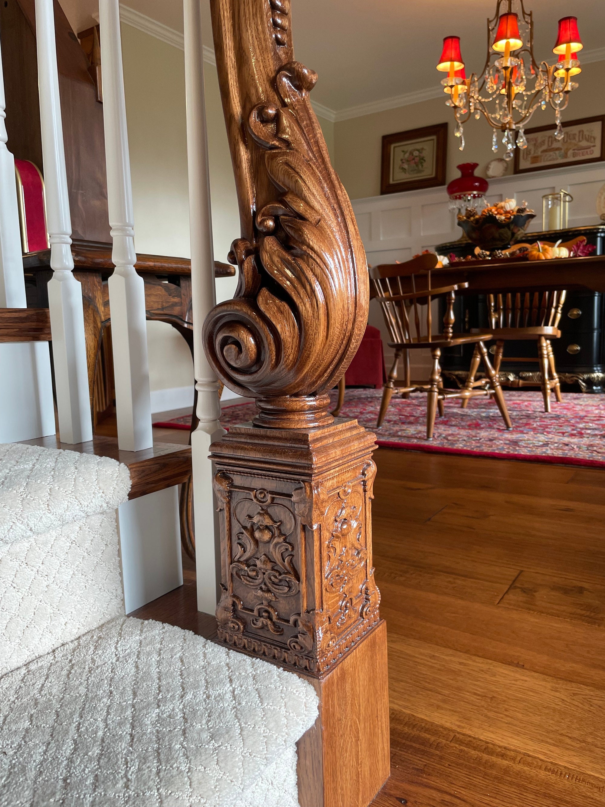 Old World Newel Post Zoomed