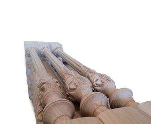 Wood Carved Colonial Flutes Baluster