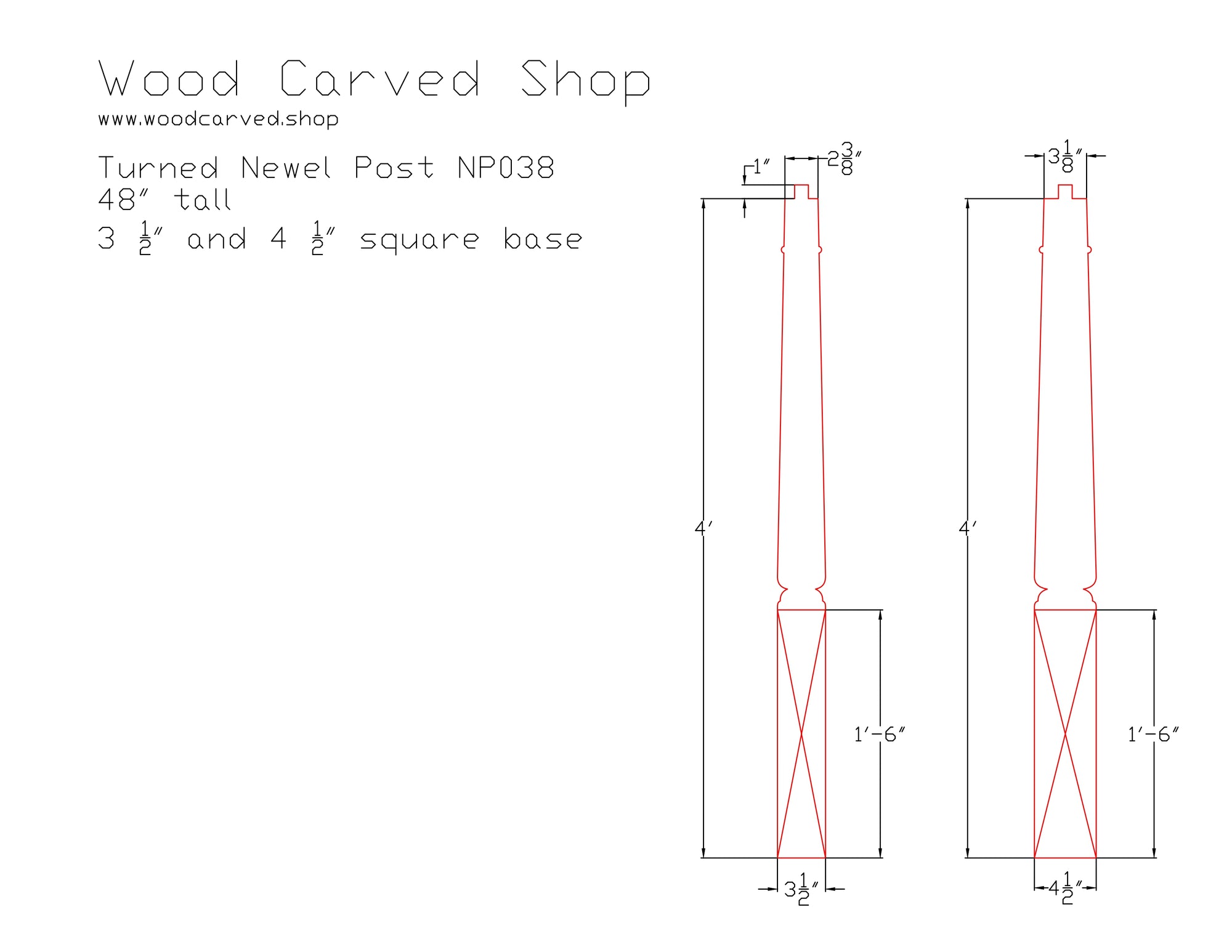 Turned Newel Post NP038