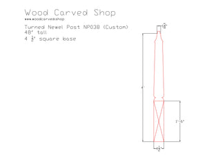 Turned Newel Post NP038