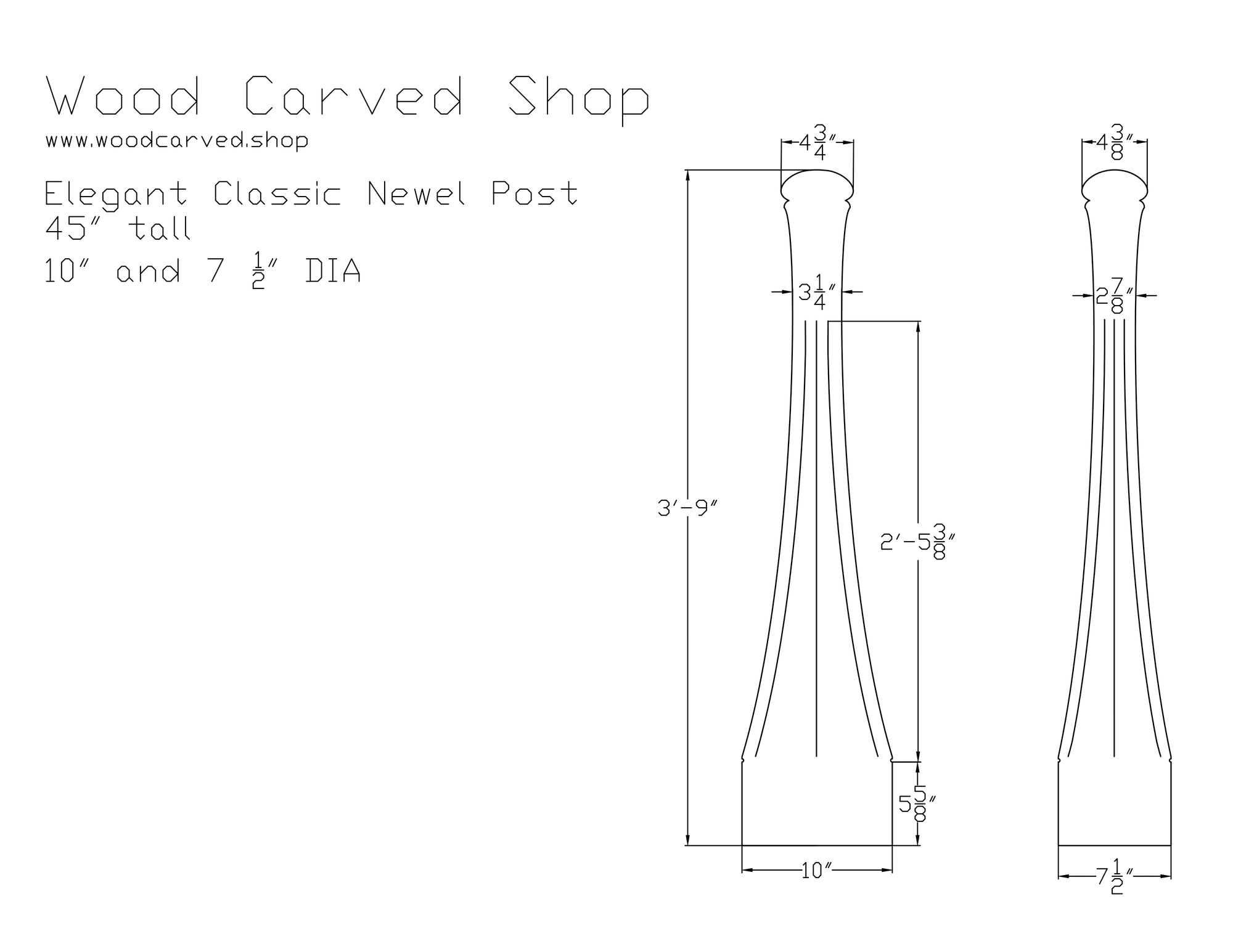 Elegant Classic Newel Post Plan