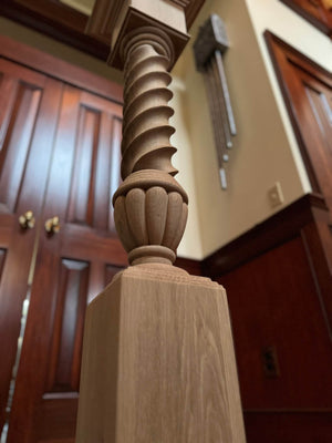 Spiral Groove Big Newel Post NP002